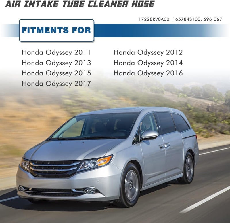 A ABIGAIL Air Intake Hose Compatible with Honda Odyssey 2011 2012 2013 2014 2015 2016 2017 V6 3.5L - Intake Filter Tube Replaces # 165784S100, 696-159 17228RV0A00 - Air Intake Duct Tube Boot - Image 5